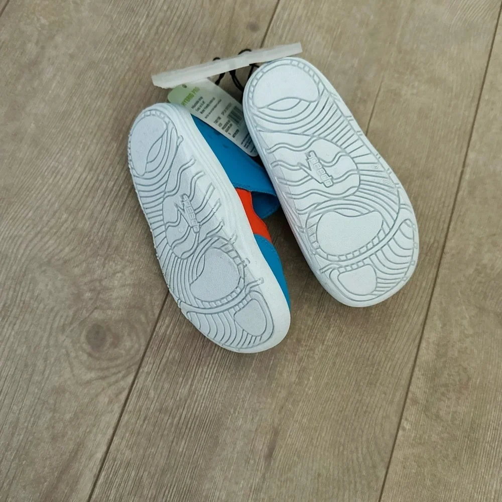 Speedo Toddler Hybrid Pro Kid's Water Swim Shoes- Aqua Blue small 5-6 new
